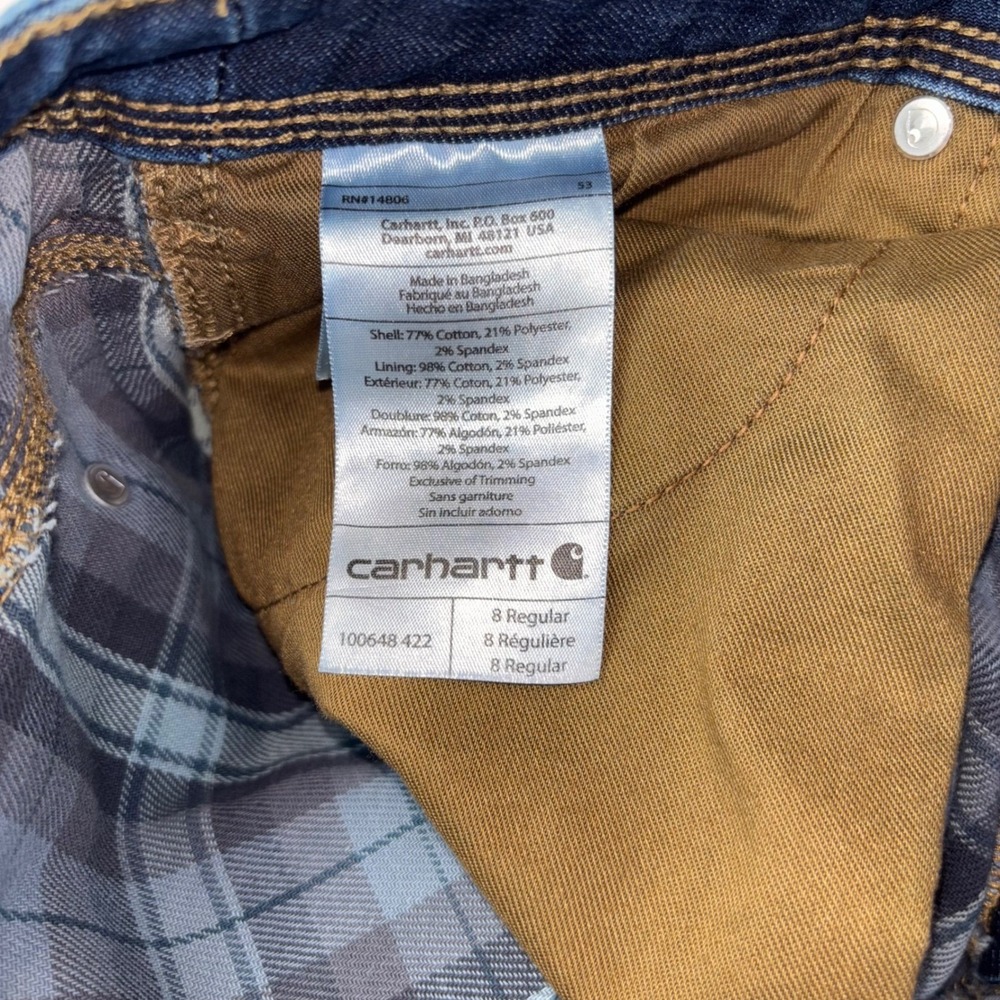 Carhartt‎ Women's Jeans Blue Denim Regular Fit Size 8 Casual Workwear - Picture 3 of 6